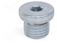 Hexagon head screw plug; with seal; Thread: G 3/8"; DIN 908 ELESA+GANTER