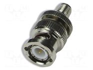 Adapter; BNC plug,SMA socket; 50Ω; 4GHz CAL TEST
