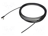 Cable: for sensors/automation; M8; PIN: 5; angled; 5m; plug; 30VDC BINDER