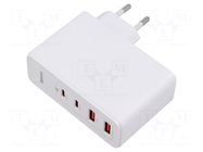 Power supply: switching; mains,plug-in; 5÷20VDC; 100W; white; 5A BASEUS