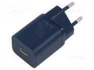 Power supply: switching; mains,plug-in; 5÷9VDC; 20W; 41x34x28mm BASEUS