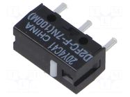 Microswitch SNAP ACTION; 0.001A/6VDC; without lever; SPST-NO OMRON Electronic Components