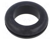Grommet; Ømount.hole: 27mm; Øhole: 21mm; black; -40÷125°C; EPDM ESSENTRA