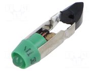 LED lamp; green; T5,5K; 12VDC; 12VAC; plastic; 3mm; -20÷60°C CML INNOVATIVE TECHNOLOGIES