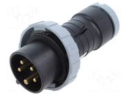 Connector: AC supply 3-phase; plug; male; PIN: 5; 16A; IP&S; IP69K AMPHENOL