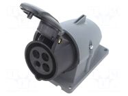 Connector: AC supply 3-phase; socket; female; 16A; 500VAC; IP&S AMPHENOL