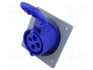 Connector: AC supply 3-phase; socket; female; 32A; 250VAC; IP&S AMPHENOL