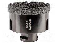 Diamond hole saw; 68mm; glaze,ceramic tile; Thread: M14 GRAPHITE