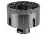 Diamond hole saw; 72mm; glaze,ceramic tile; Thread: M14 GRAPHITE