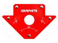 Try square; 102x155x17mm; Kind: welding; magnetic; 22.7kg; arrow GRAPHITE