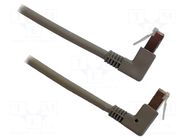 Patch cord; RJ45 down angled plug,RJ45 up angled plug; S/FTP; 7 MCI