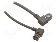 Patch cord; RJ45 left angled plug,RJ45 right angled plug; 5e MCI