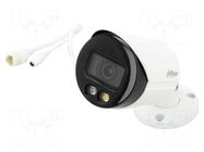 Camera: CCTV IP; Dim: 166.2x70x70mm; white-black; -40÷60°C; IP67 DAHUA