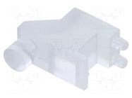 Fiber for LED; Ø3mm; Front: flat; angular,with PCB mounting BIVAR