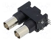 Connector: BNC; socket; female; angled 90°; 50Ω; THT; polypropylene AMPHENOL RF