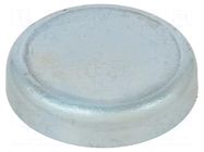 Magnet: permanent; hard ferrite; 100N; Ø: 36mm; H: 7.7mm; steel ELESA+GANTER