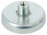 Magnet: permanent; hard ferrite; 180N; Ø: 47mm; H: 20.5mm; steel ELESA+GANTER