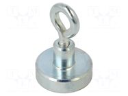 Magnet: permanent; hard ferrite; 18N; 16mm; with eyelet ELESA+GANTER