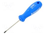 Screwdriver: standard; slot; 2x0.4mm; 605NI; Blade length: 60mm UNIOR