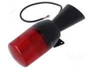 Signaller: lighting-sound; 12÷24VDC; 12÷24VAC; LED; red; IP65; 300V EMAS