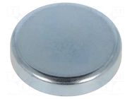 Magnet: permanent; hard ferrite; 280N; Ø: 57mm; H: 10.5mm; steel ELESA+GANTER