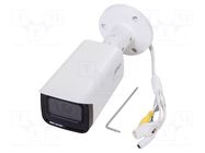 Camera: CCTV IP; Dim: 244.1x79x75.9mm; white-black; -30÷60°C; IP67 DAHUA