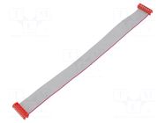 Ribbon cable with connectors; Tape ph: 1.27mm; PIN: 12; Len: 0.2m TE Connectivity
