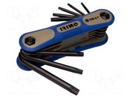 Wrench: Torx®-set; TX9,TX10,TX15,TX20,TX25,TX27,TX30,TX40 IRIMO