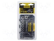 Wrench-set; 6-angles,socket spanner; Mounting: 1/4"; 37pcs. STANLEY