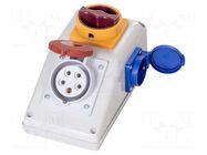 Electric switchboard; IP44; wall mount; ABS; Thread: PG21 PAWBOL