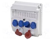 Electric switchboard; IP44; wall mount; ABS; Thread: PG21 PAWBOL