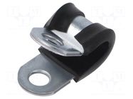 Fixing clamp; ØBundle : 10mm; W: 20mm; steel; Cover material: EPDM KALE