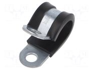 Fixing clamp; ØBundle : 17mm; W: 20mm; steel; Cover material: EPDM KALE