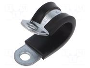 Fixing clamp; ØBundle : 20mm; W: 20mm; steel; Cover material: EPDM KALE