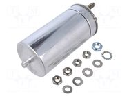Capacitor: polypropylene; 100uF; Leads: M10 screws; M12 screw KEMET