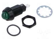 Indicator: LED; prominent; green; 110VAC; Ø12.7mm; IP67; connectors MARL