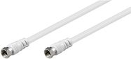 SAT Antenna Cable (<70 dB), Double Shielded, 2.5 m, white - F plug > F plug