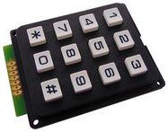 KEYPAD, 3X4 ARRAY, 0.02A, 24VDC, PLASTIC