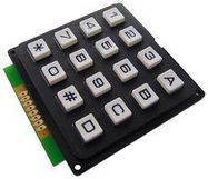 KEYPAD, 4X4 ARRAY, 0.02A, 24VDC, PLASTIC