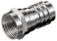 Crimp F Connector 7.0 mm - zinc crimp adapter with nickel contacts