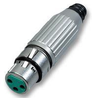 SOCKET, XLR, METAL, 3POLE