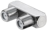 F Connector, U-Shape: F Socket > F Socket - copper-zinc adapter plug