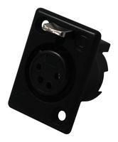 SOCKET, XLR, PANEL, BLACK, 4POLE