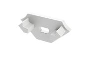 LED profile corner C endcap with hole