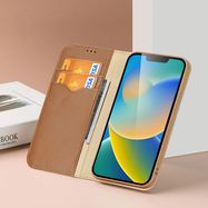 Dux Ducis Hivo Leather Flip Cover Genuine Leather Wallet for Cards and Documents iPhone 14 Brown, Dux Ducis