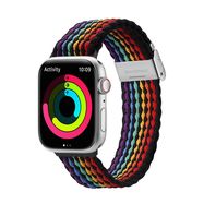 Dux Ducis Strap (Mixture II Version) Apple Watch SE strap, 9, 8, 7, 6, 5, 4, 3, 2, 1 (41, 40, 38 mm) braided band dark stripes bracelet, Dux Ducis