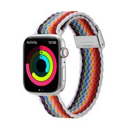 Dux Ducis Strap (Mixture II Version) Apple Watch SE strap, 9, 8, 7, 6, 5, 4, 3, 2, 1 (41, 40, 38 mm) braided strap pale stripes bracelet, Dux Ducis