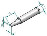 TIP, SOLDERING, CHISEL POINT, 2.0MM