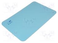 Bench mat; ESD; L: 0.9m; W: 0.6m; Thk: 2mm; blue; Rsurf: 5÷500MΩ; 440°C ELME