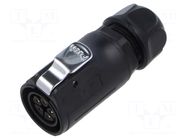 Connector: circular; plug; female; 02; 12A; 500V; PIN: 5; IP67 LUTRONIC
